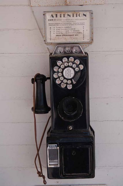 Old rotary telephone